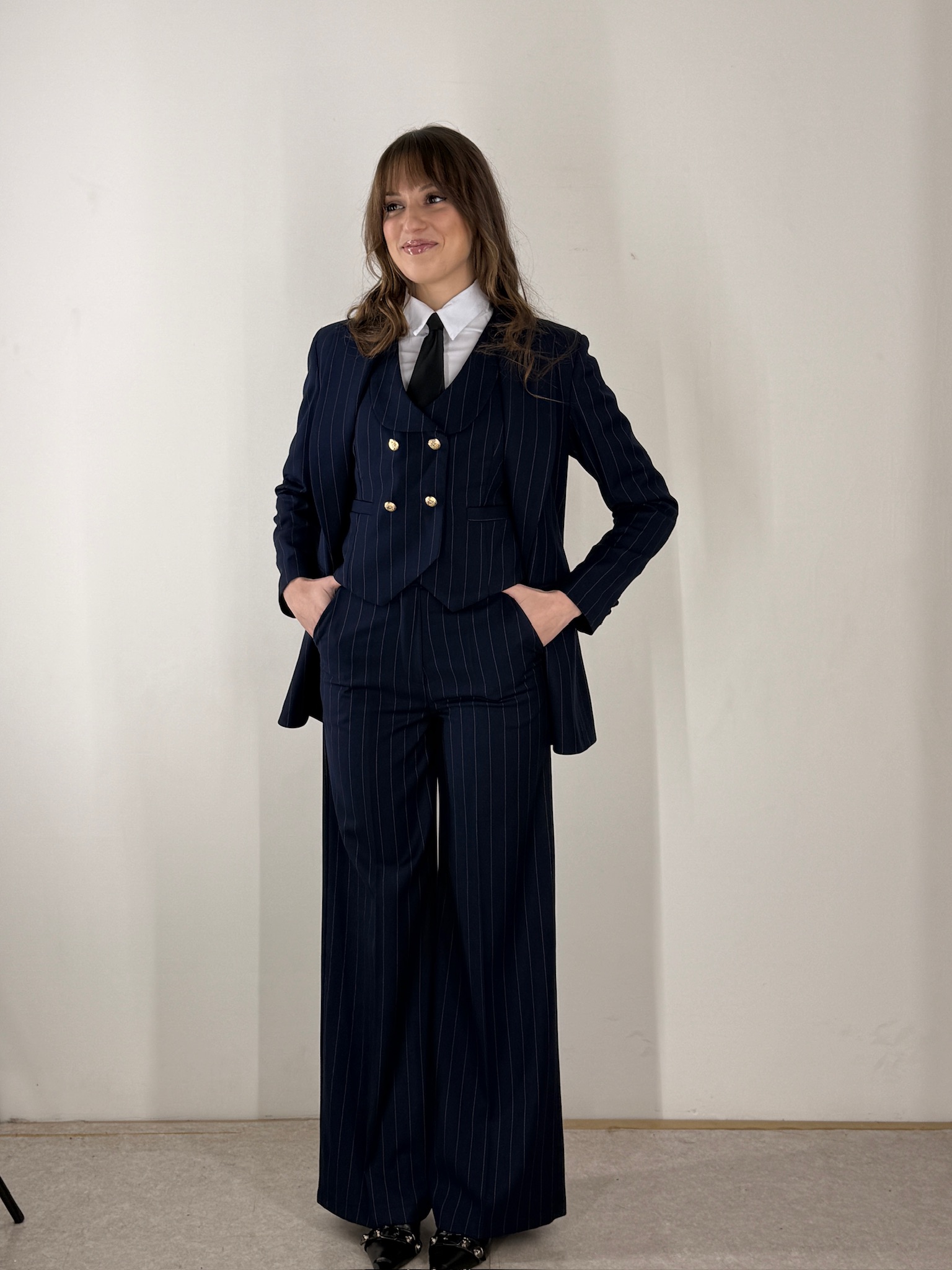 358 Tailleur tre pezzi gessato